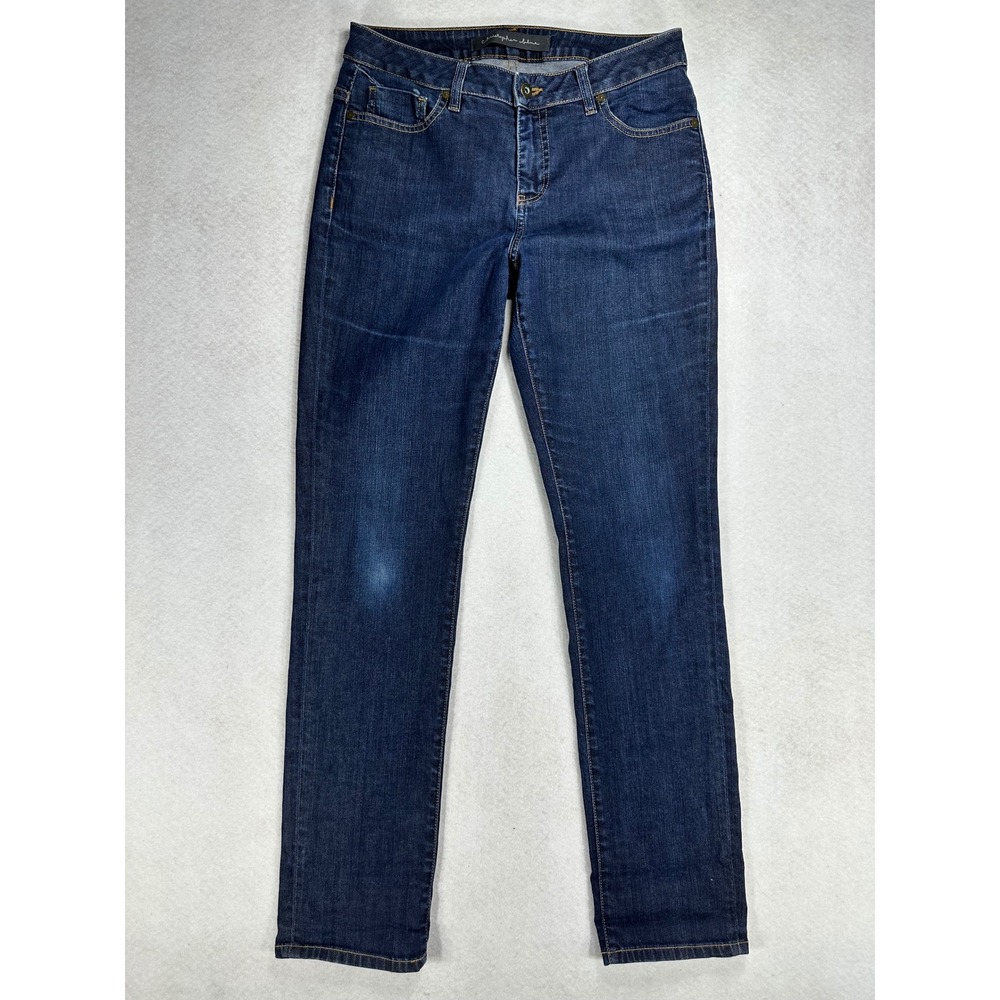 Christopher Blue Womens Size 10 Straight Leg Jeans Dark Wash Stretch Denim USA